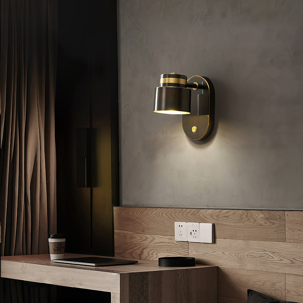 Brass Cylinder Wall Lamp – detail 2
