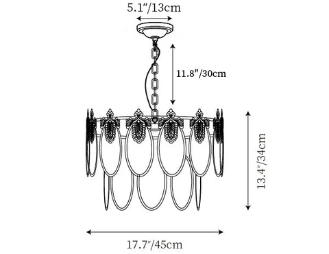 ∅ 17.7″ x H 13.4″ / Dia 45cm x H 34cm