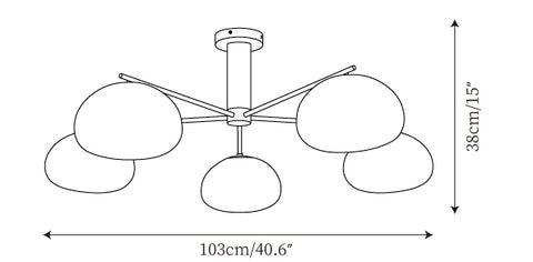 Model A L 40.6″ x H 15″/ L 103cm x H 38cm