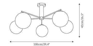 Briette Ceiling Lamp — Dimension drawings 2