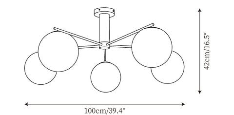 Model B L 39.4″ x H 16.5″/ L 100cm x H 42cm
