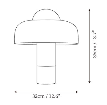 Brumbry Table Lamp — Dimension drawings 1