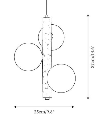 Lampada Sospesa Bubble Ball — Disegni dimensionali 2