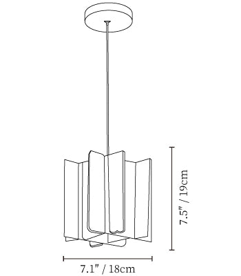 Building Block Pendant Lamp — Dimension drawings 1