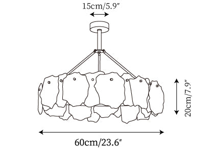 ∅ 23.6″ x H 23.6″ / Dia 60cm x H 60cm
