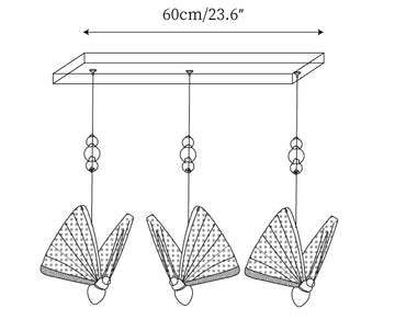 Butterfly hanglamp — Dimensioentekeningen 5