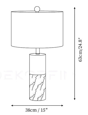 Cairo Marble Table Lamp — Dimension drawings 1