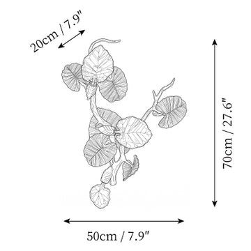 Calanthe Leaf Wall Sconce — Dimension drawings 1