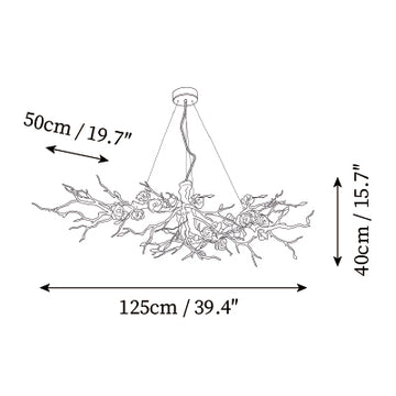 Palwa Chandelier — Plans de dimensions 1