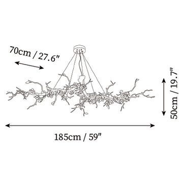 Palwa Chandelier — Plans de dimensions 3