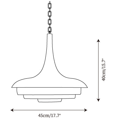 Model A: ∅ 17.7″ x H 15.7″ / Dia 45 cm x H 40cm
