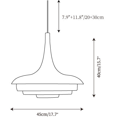 Model B: ∅ 17.7″ x H 15.7″ / Dia 45 cm x H 40cm