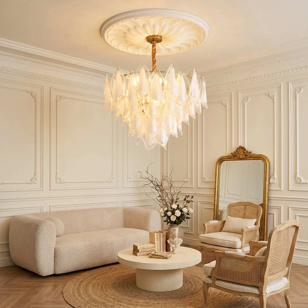 Celeste Glass Petal Chandelier – detail 2