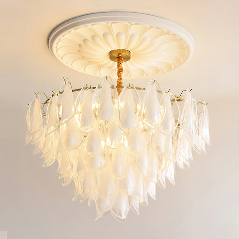 Celeste Glass Petal Chandelier – detail 15