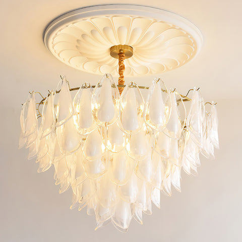 Celeste Glass Petal Chandelier – detail 17