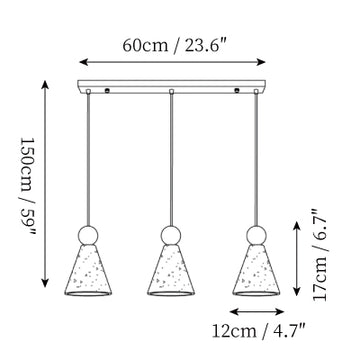 Luminaire Suspendu Canyon Travertine — Plans de dimensions 3