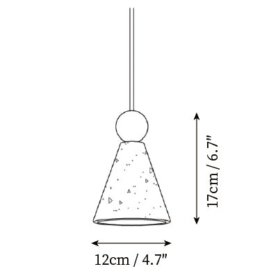 1 Foyer : ∅ 4,7″ x H 6,7″