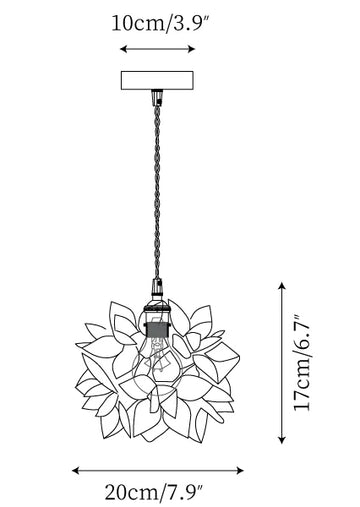 Lampe Suspendue Capiz — Plans de dimensions 1