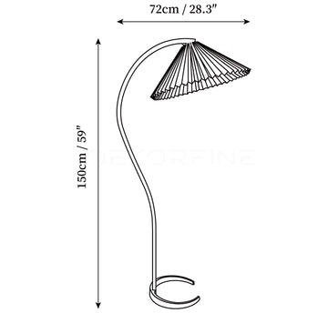Lampada da Terra Caprani — Disegni dimensionali 1