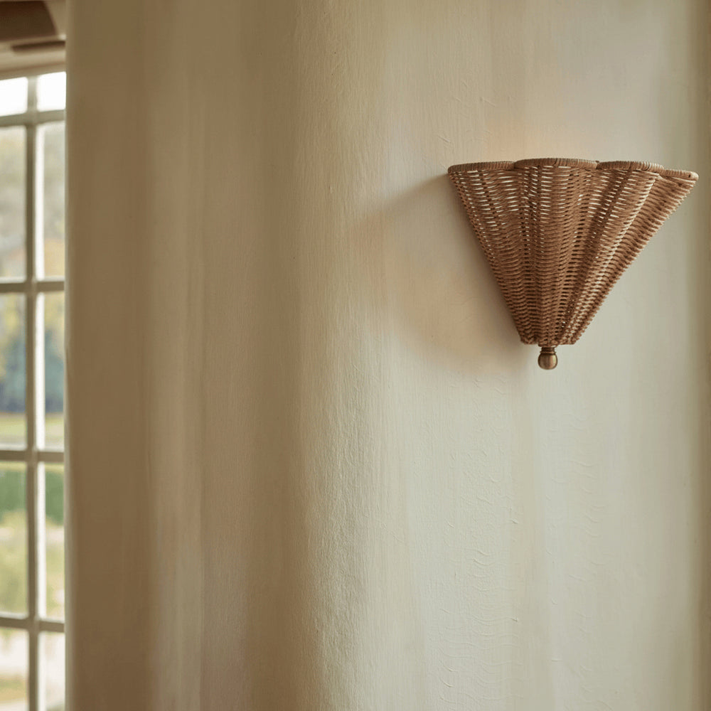 Captiva Rattan Wall Sconce – detail 2