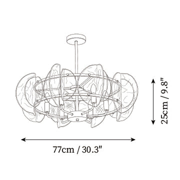 Lustre Carrington Glass — Plans de dimensions 1
