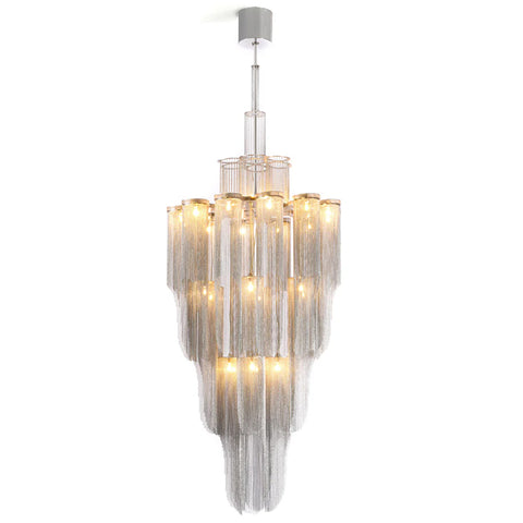 Cascade Silver Chandelier – detail 16
