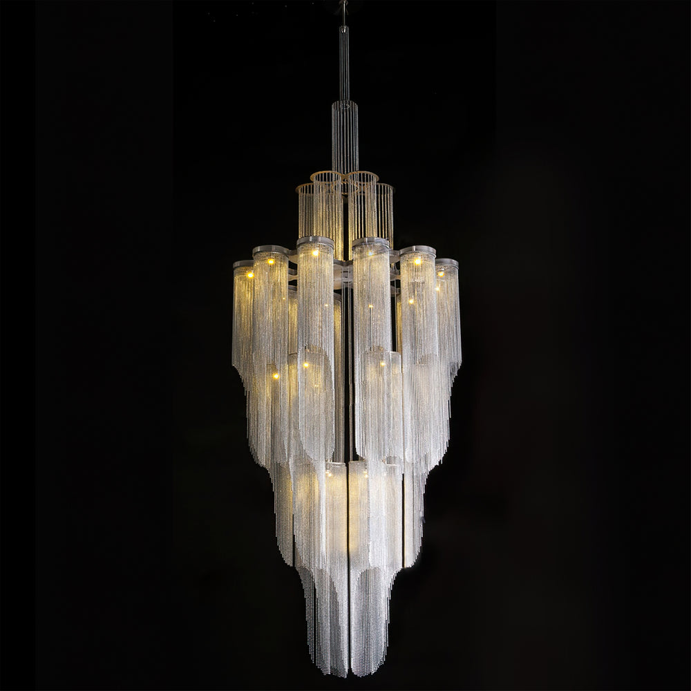 Cascade Silver Chandelier – detail 2