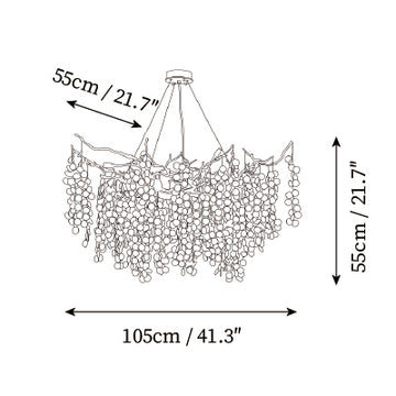 Palwa Chandelier — Disegni dimensionali 1