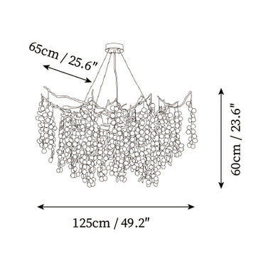 Palwa Chandelier — Disegni dimensionali 2