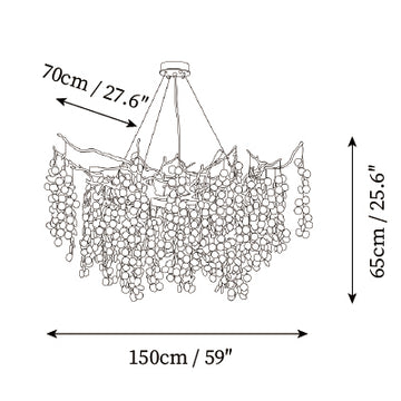 Palwa Chandelier — Disegni dimensionali 3