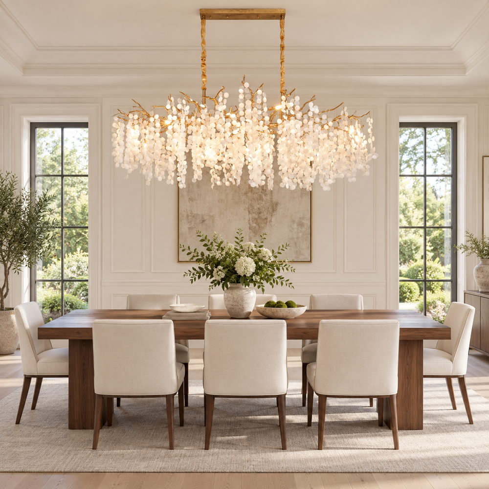 Caspiana Branch Waterfall Long Chandelier – detail 2