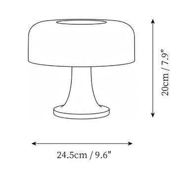 Pop Mushroom Table Lamp — Dimension drawings 1