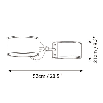 Cavendish Wall Sconce — Dimension drawings 2