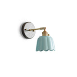 Celadon Fluted Ceramic Wall Sconce