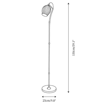 Lampadaire en Céramique Cannelée — Plans de dimensions 1