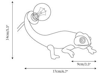 Chameleon Table Lamp — Dimension drawings 1