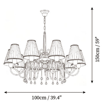 Chateaux Crystal Chandelier — Dimension drawings 3