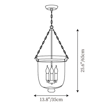 Lampada Sospesa Chelsea — Disegni dimensionali 1