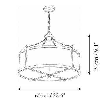 Lustre Chiltern Pavilion — Plans de dimensions 1