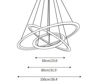 Lustre anneau circulaire — Plans de dimensions 2