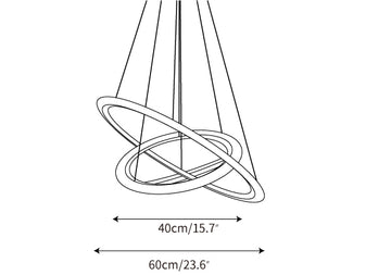 Lustre anneau circulaire — Plans de dimensions 1