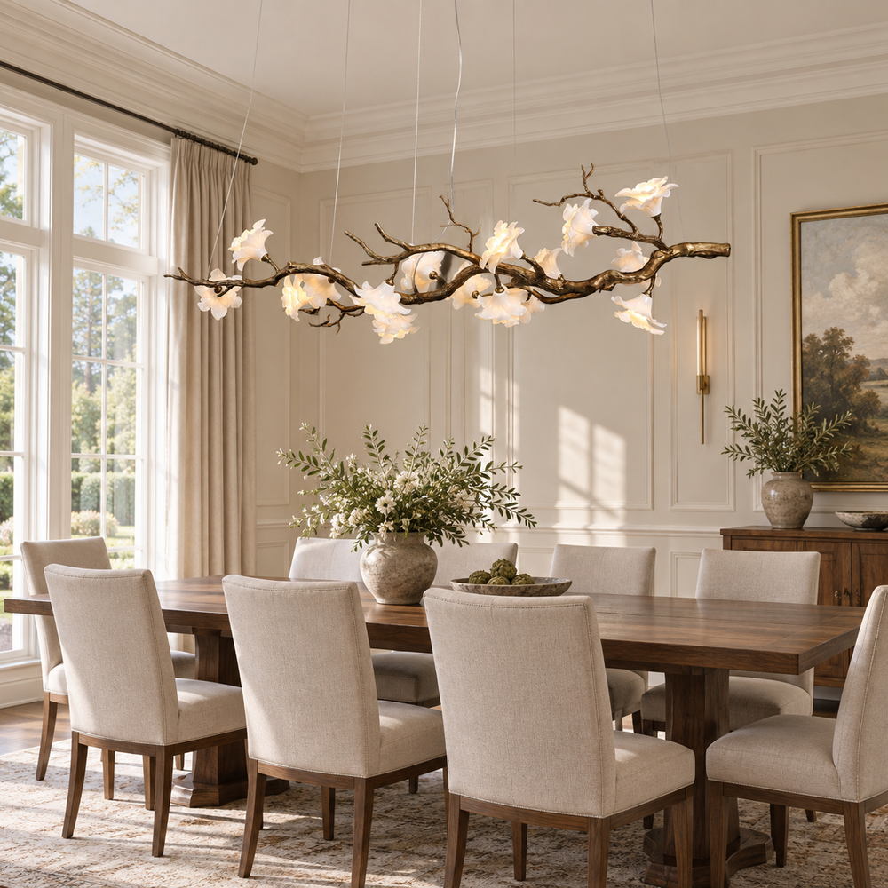 Clarisse Flower Linear Chandelier – detail 2