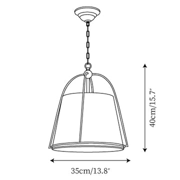 Clarke Pendant Lamp — Dimension drawings 1