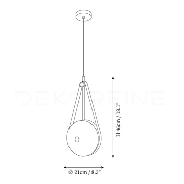 Clock Pendant Lamp — Dimension drawings 1