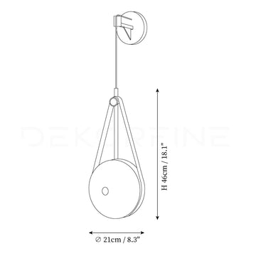 Wandlamp Clock — Dimensioentekeningen 1