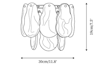 Applique murale Cloud Glass — Plans de dimensions 1