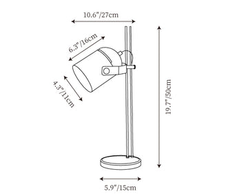 Lampe de table Combi — Plans de dimensions 1