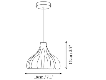 Coral Pendant Light — Dimension drawings 1