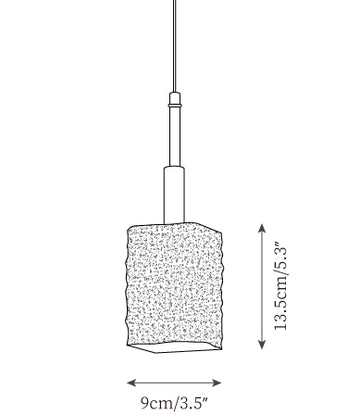 Lampada Sospesa Coralie — Disegni dimensionali 1