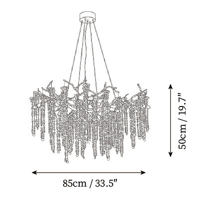 ∅ 33.5″ x H 19.7″